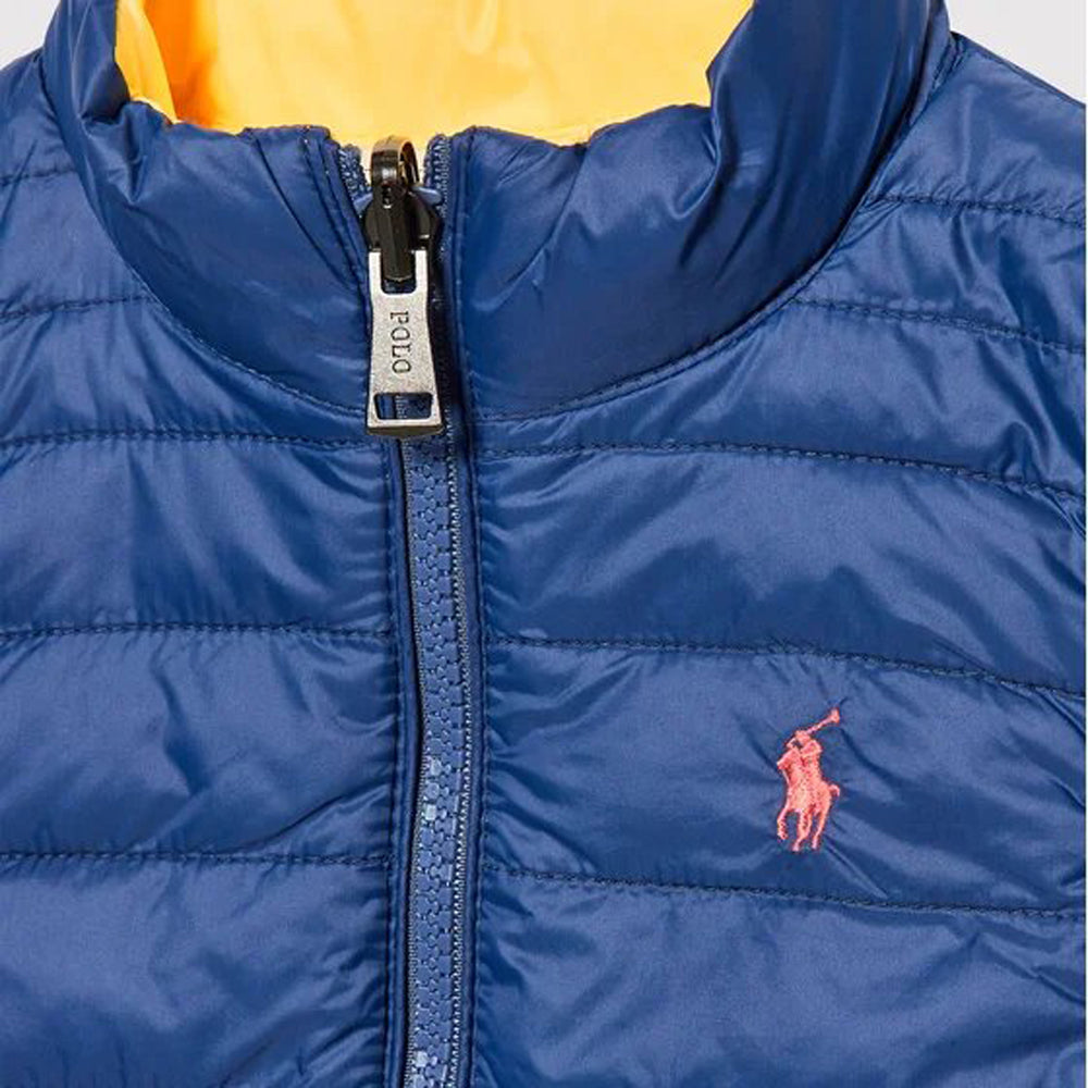 Navy Logo Reversible Vest | Boys